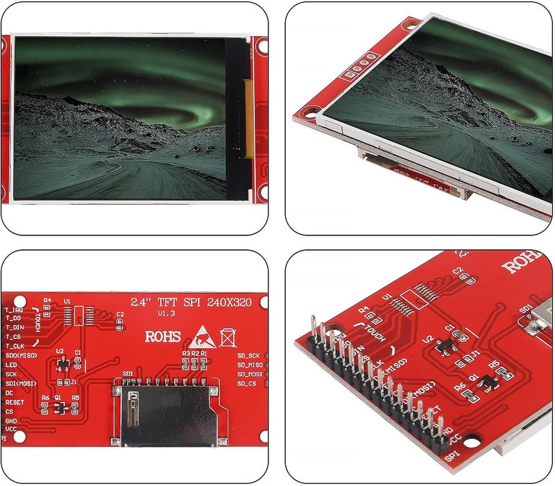 XIITIA 2pcs 2.4" SPI TFT LCD Display Screen Module ST7735 240×320 TFT LCD Screen Shield 3.3V RGB 65K for Arduino - Image 4